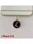 L Harfi Iphone 5-14 Uyumlu Telefon Şarj Portu Toz Tıpası Toz Tıkacı Epoksi Charm Siyah Beyaz 1