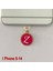 Z Harfi Iphone 5-14 Uyumlu Telefon Şarj Portu Toz Tıpası Toz Tıkacı Epoksi Charm Kırmızı Beyaz 1