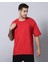 Erkek %100 Pamuk Oversize Kesim Bisiklet Yaka Basic Tişört 2