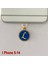 L Harfi Iphone 5-14 Uyumlu Telefon Şarj Portu Toz Tıpası Toz Tıkacı Epoksi Charm Sarı Lacivert 1
