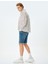 Katlamalı Paça Bermuda Slim Fit Jean Şort 2