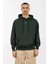Klasik Dark Green Hoodie - %100 Pamuk, Relaxed Fit, Kanguru Cepli & Üstten Baskı 1