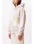 Kadın Renk Bloklu %100 Pamuk Kapüşonlu Sweatshirt – Nakış Logolu & Rahat Kalıp 3
