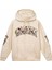 100% Pamuk Krem Renk Bouquet Kapüşonlu Sweatshirt - Erkekler Için Rahat Tasarım 1