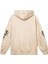 100% Pamuk Krem Renk Bouquet Kapüşonlu Sweatshirt - Erkekler Için Rahat Tasarım 2