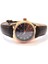 Retro Kadın Kol Saati, Vintage Minimal, Rose Gold Renk, Çizgili Kadran, Koyukahverengi Kordon 4