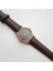 Retro Kadın Kol Saati, Vintage Minimal, Rose Gold Renk, Çizgili Kadran, Koyukahverengi Kordon 8