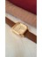 Retro Kadın Kol Saati Vintage Tasarım Gold Rengi Açık Kahverengi Camel 2