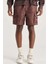 Kahverengi Naylon Kargo Şort - Rahat Kesim, Makinede Yıkanabilir 2