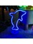 Yunus Dolphin Temalı Neon Işıklı Lamba Usb'li & Pilli Özel Üretim Konsept Masaüstü Aydınlatma Seti 1