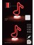 Müzik Notası Temalı Neon Işıklı Lamba Usb'li & Pilli Set Resim Çekimi Düğün Nişan Parti Dekoru Özel Hediyelik 2