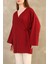 Yan Bağlamalı Atlas Tunik-Bordo 5