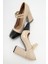 Kadın Ant Beyaz-Siyah Rugan Kalın Topuklu Bantlı Ayakkabı 9