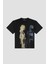 29 Palms Siyah Pamuk T-Shirt - Grafik Baskılı, Ağır Kalite Kapüşonlu Tişört 1