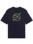 Kadin Siyah %100 Pamuk Ribana Yaka T-Shirt - 'd Raisin' Yazılı 1