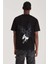 Sürdürülebilir Midnight Hawk T-Shirt - Organik Pamuk, Siyah, Rahat Kesim 3