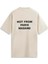 100% Pamuk Krem Renkli Erkek Slogan Tişört | Le T-Shirt 2