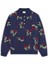 100% Pamuk Fleece Le Polo Patchwork Fleurs - Nakışlı Çiçek Desenli Polo Tişört 1