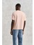 Dean T-Shirt - Tekstil Dokulu Pembe, %100 Organik Pamuklu, Rahat Kesim 2