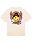 Smiley Inner Peace T-Shirt - %100 Pamuk, Krem Renk, Doğru Beden Uyumu 1