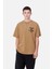 %100 Pamuk Kahverengi S/s Cross Screw T-Shirt - Konfor ve Şıklık Bir Arada 3