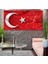 Saatli Al Bayrak Panoramik Kanvas Tablo 2