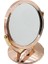 YUVARLAK 7 İNÇ= ÇAP:17.5CM MAKYAJ AYNASI ÇİFT TARAFLI BRONZ - GÜMÜŞ PLS.ÇERÇEVE SABİT AYAK (3791) 1