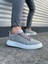 TB204 Flex Bağcıklı Keten Kumaş Erkek Günlük Sneaker Ayakkabı Kbt - Gri 1