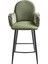 Amıty Yeşil Kumaş 2'li Bar Sandalyesi Seti, Retro Stil, 66 cm Oturum, Su Geçirmez Kumaş 4