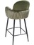 Amıty Yeşil Kumaş 2'li Bar Sandalyesi Seti, Retro Stil, 66 cm Oturum, Su Geçirmez Kumaş 5