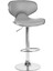 Conway 2'li Gri Döner Bar Sandalyesi Seti, Suni Deri, Ayarlanabilir, 87-109 cm 6