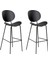 Shonto Siyah 2'li Bar Sandalyesi Seti, Modern Tasarım, 75 cm Oturma Yüksekliği 1