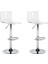 Busan Şeffaf Döner Bar Sandalyesi 2'li Set, 57–79 cm Ayarlı, Akrilik, Modern Tasarım 1