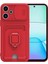 Xiaomi Redmi 13 4g Kılıf Zuma Kartvizitli Yüzüklü Silikon - Kırmızı Svlrs 1
