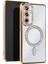Samsung Galaxy S25 Kılıf Joke Simli Magneticsafe Kılıf - Gold Svlrs 1