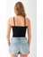 Kadın Çapraz Askılı Dantel Detaylı Crop Body Siyah - MS0000309 8