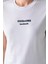 Kadın Bisiklet Yaka Baskılı Pamuklu T-Shirt Beyaz - 925010 6