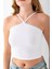 Kadın Çapraz Askılı Dantel Detaylı Crop Body Beyaz - MS0000309 7