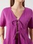 Yeni Sezon V Yaka Dokulu Onu Fiyonklu Muslin Bluz - S5QB37Z8 3