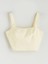 Yeni Sezon Kare Yaka Askili Poplin Crop - S5Q525Z8 5