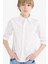 Erkek Çocuk Polo Yaka Poplin Uzun Kollu Okul Gömleği T8853A625AU 4