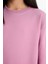 Kız Çocuk Relax Fit Bisiklet Yaka Basic Düz Okul Sweatshirt A2797A825AU 5