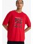 fit Nba Chicago Bulls Oversize Geniş Kalıp Bisiklet Yaka Kısa Kollu TIŞÖRT E5911AX25AU 6