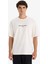 %100 Pamuk Regular Fit Bisiklet Yaka Sırt Baskılı Kısa Kollu Tişört F8906AX25HS 3