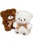 2 Sevimli Çift Ayı Peluş Oyuncaklar Teddy Ayı Bebek Çocuk Bebek Kız Doğum Günü Hediyesi (Yurt Dışından) 1