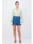 Moda Tutkusu Asimetrik Mini Denim Etek 1