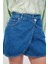 Moda Tutkusu Asimetrik Mini Denim Etek 3