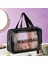 3142 Şeffaf Seyahat ve Makyaj Çantası Su Geçirmez Organizer Washbag 20 x 30 cm 3