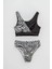 Kız Çocuk Siyah-Beyaz Desenli Bikini Takımı 1