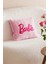 Barbie Nakışlı Peluş Yastık, Pembe Kırlent Yastık 35CM x 45CM 1
